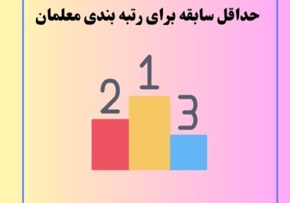 حداقل سابقه برای رتبه‌بندی معلمان