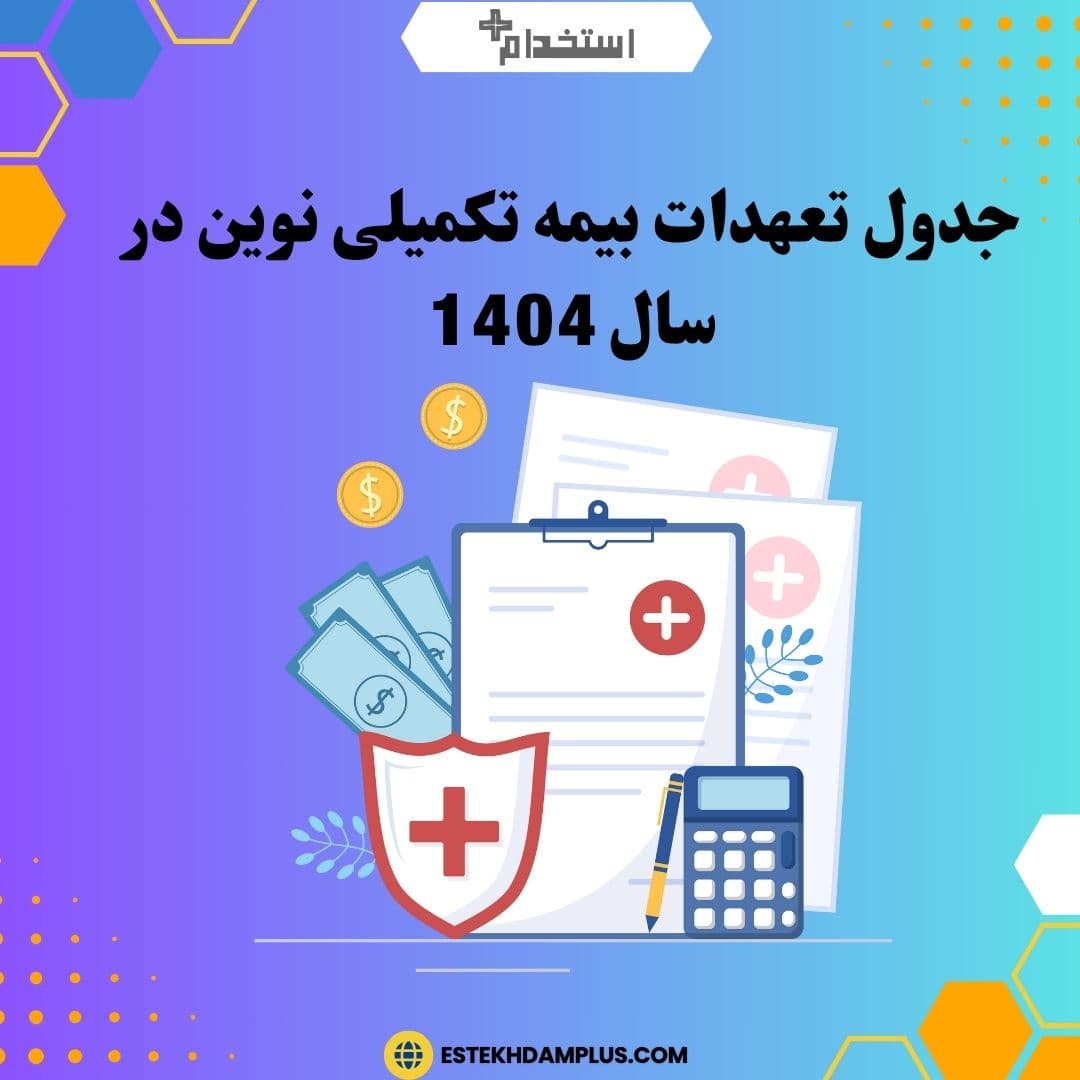جدول تعهدات بیمه تکمیلی نوین در سال 1404