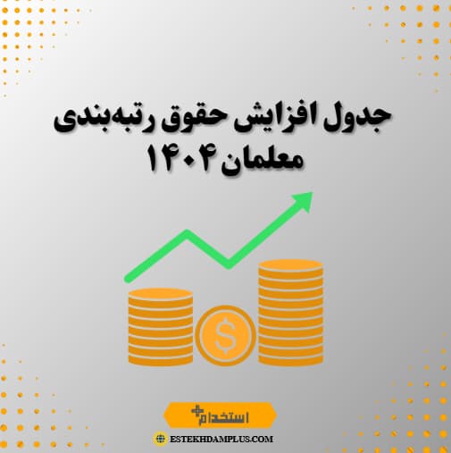 جدول افزایش حقوق رتبه‌بندی معلمان ۱۴۰۴