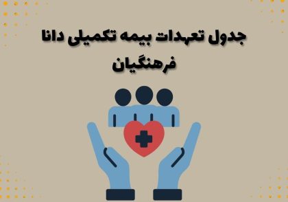 جدول تعهدات بیمه تکمیلی دانا فرهنگیان
